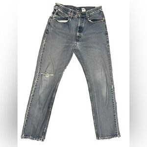 1999 Levi’s 32x32 505 Straight Leg Men’s Jeans Distressed Broken-in Y2K